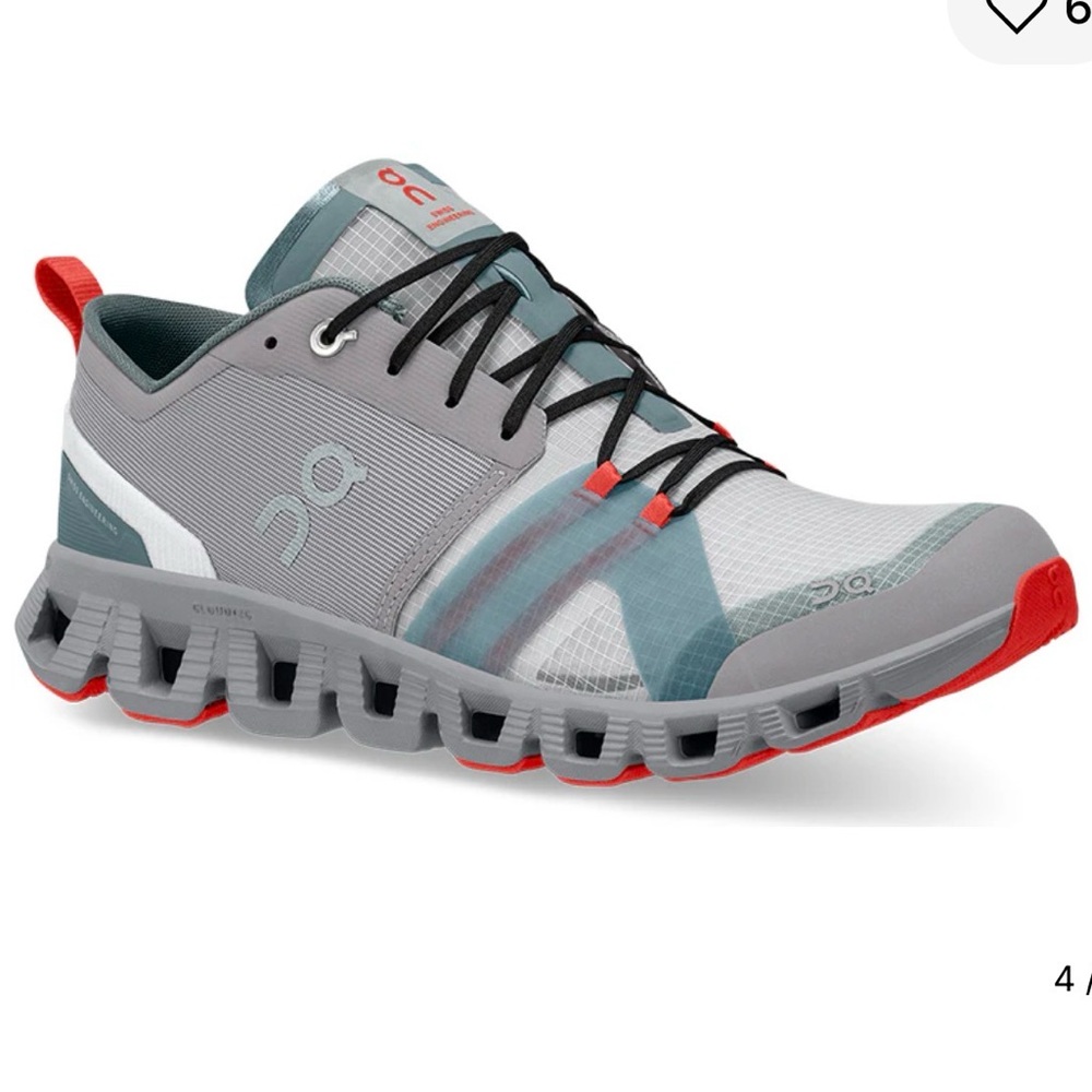 On Running Women’s Gray and Red Athletic Shoes